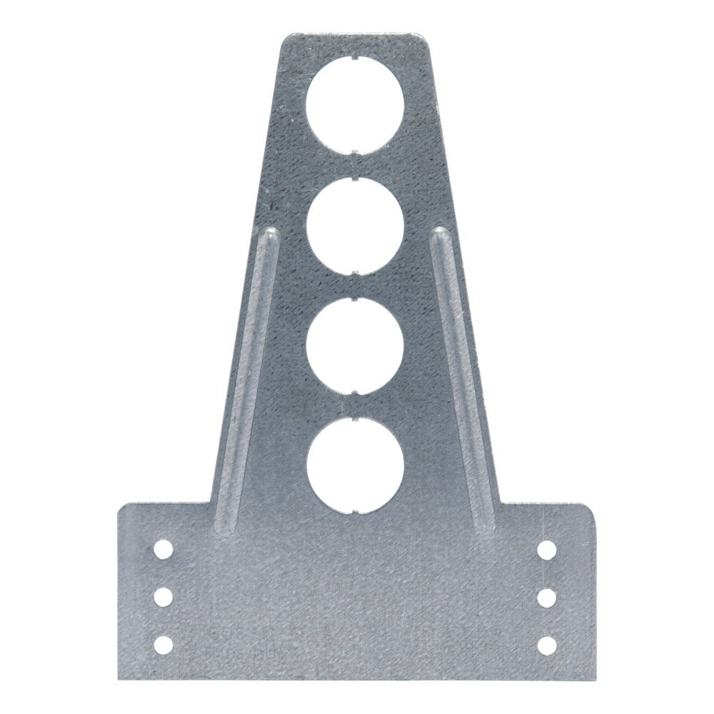 HoldRite 609-N-6 18 Gauge Galvanized Steel Bracket with 1 in. Holes on 2 in. Centers - 3