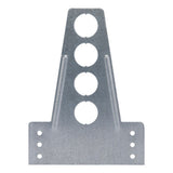HoldRite 609-N-6 18 Gauge Galvanized Steel Bracket with 1 in. Holes on 2 in. Centers - 3