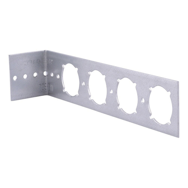 HoldRite 709-EXT Galvanized L Bracket with 1-3/8 in. Keyed Holes at 2 in. 4 in. 6 in. and 8 in.