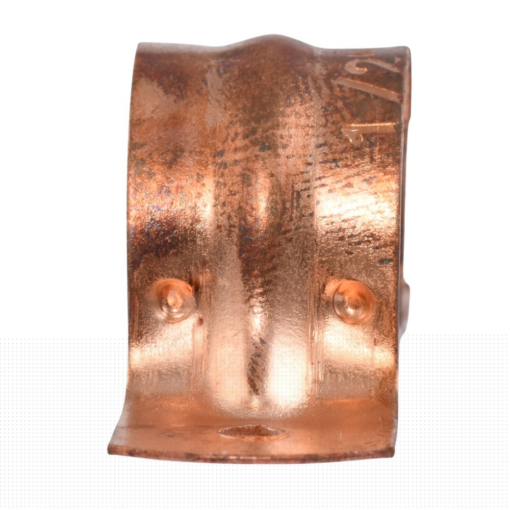 HoldRite CPS050 1/2 in. Copper-Bonded 2-Hole Tube Strap for Copper Tube Support - 2