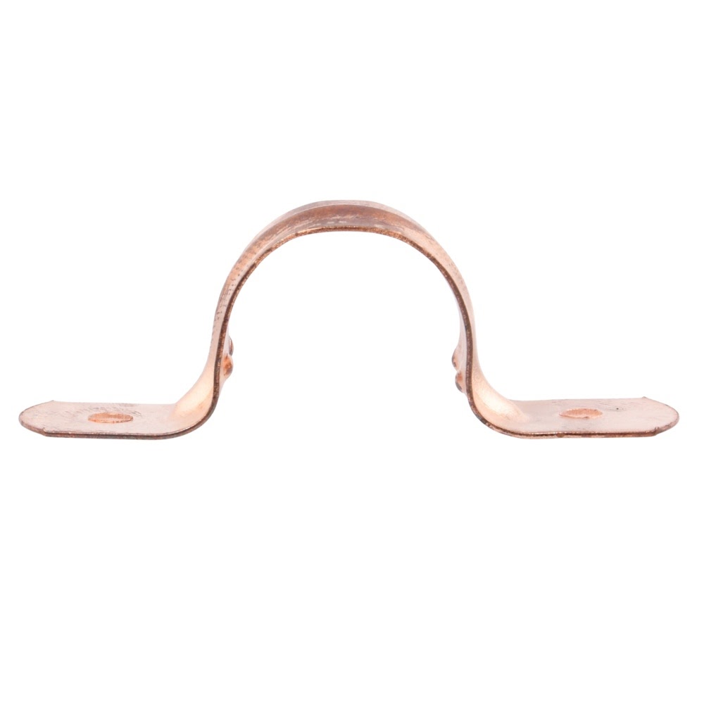 HoldRite CPS050 1/2 in. Copper-Bonded 2-Hole Tube Strap for Copper Tube Support - 3