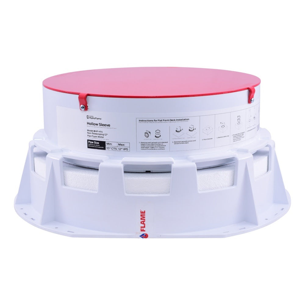 HoldRite HF-H14 14 in. IPS OD 8 in. Tall Cast in Place Hollow Firestop Sleeve for 12 in. Metallic and Insulated Metallic Pipes - 3
