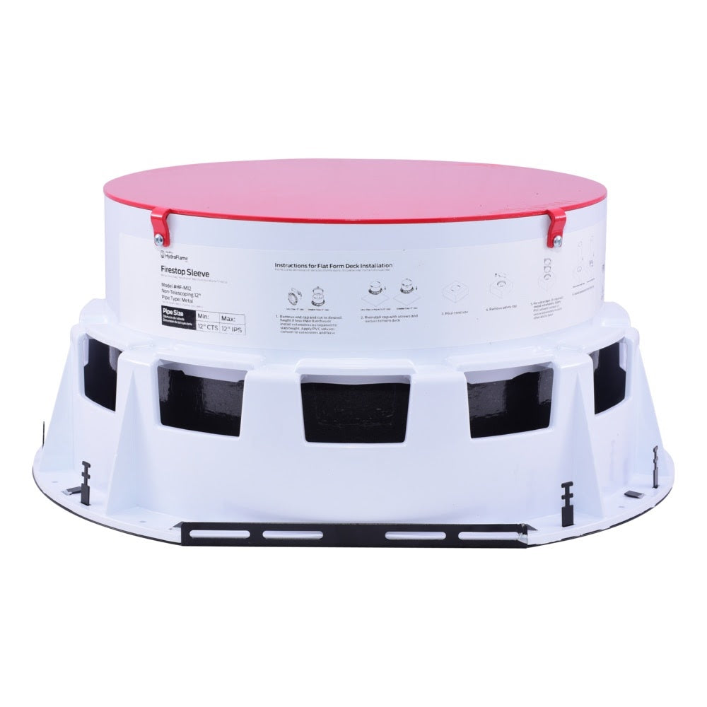 HoldRite HF-M12 HydroFlame 12 in Metallic Pipe Cast in Place Firestop Sleeve 8 in Tall - 3