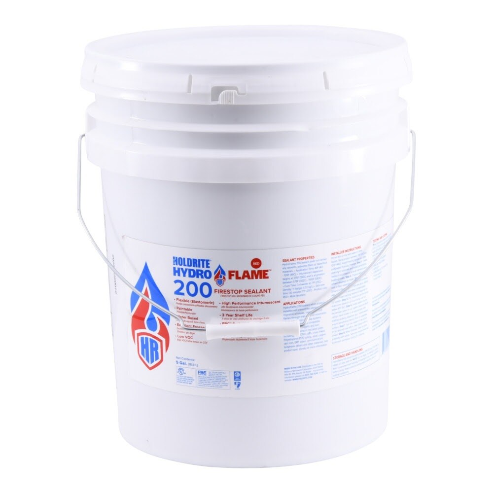 HoldRite HF200-5B HydroFlame 200 5 gal Water Based Intumescent Firestop Sealant Bucket