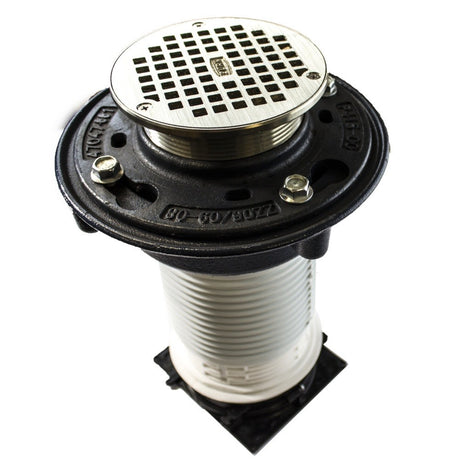 HoldRite HFP-34CI-DRN 3 in. to 4 in. Cast Iron Floor Drain Sleeve for Hubless Cast Iron Pipe