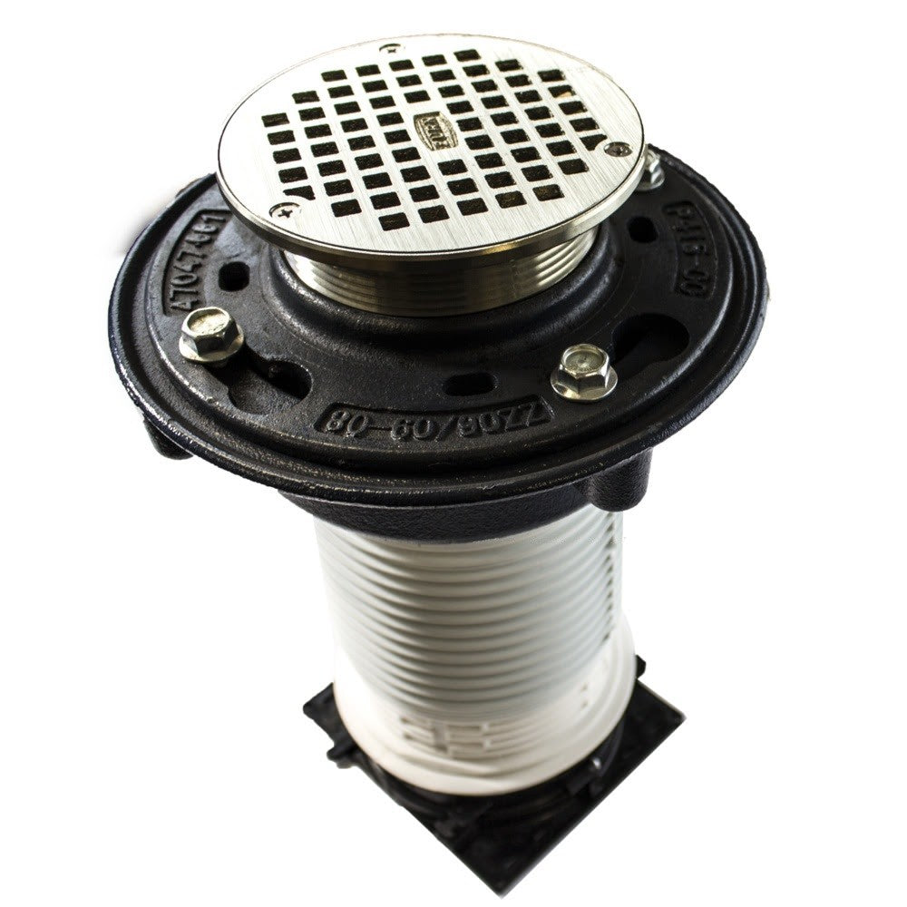 HoldRite HFP-6CI-DRN 6 in. HydroFlame Cast Iron Floor Drain Sleeve for Hubless Cast Iron Pipe