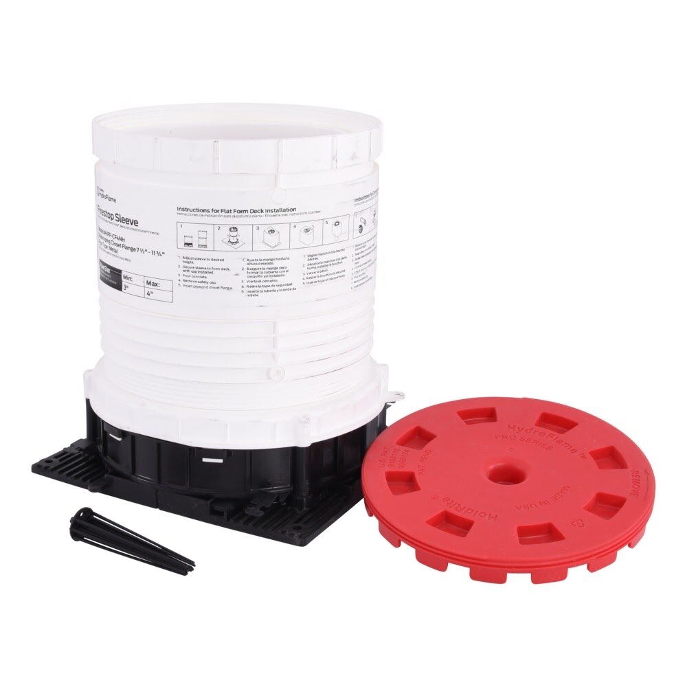HoldRite HFP-CF4NH HydroFlame Pro Closet Flange Sleeve 3 in. to 4 in. 7-1/2 in. to 11-3/4 in. - 3