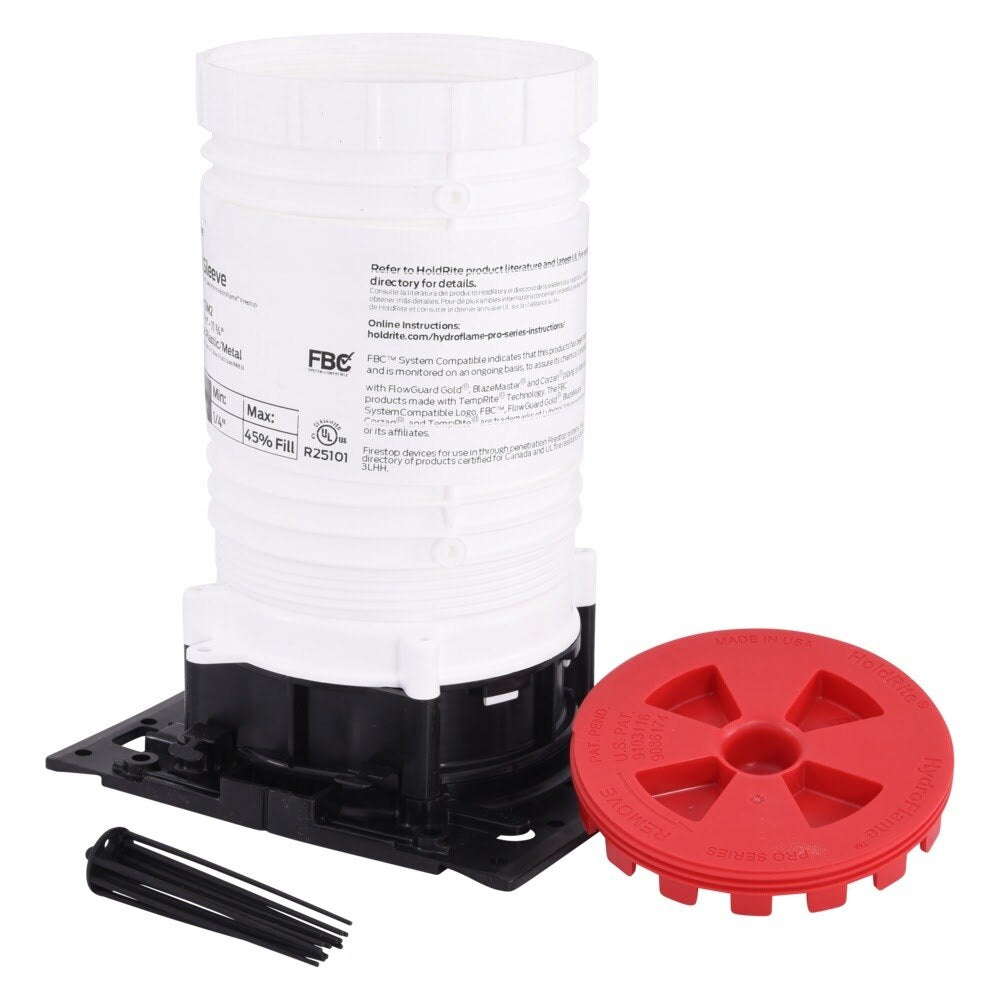 HoldRite HFP-CSM2 3 in ID HydroFlame Pro Cable Firestop Sleeve 7.5 in to 11.75 in Tall - 3