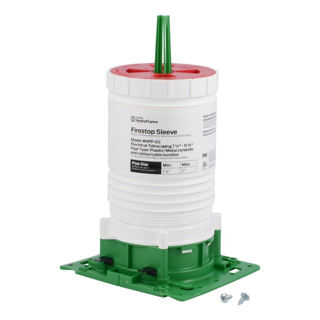 HoldRite HFP-G2 HydroFlame Pro Series 2 in Telescoping Electrical Firestop Sleeve 7-1-2 in to 11-3-4 in Tall