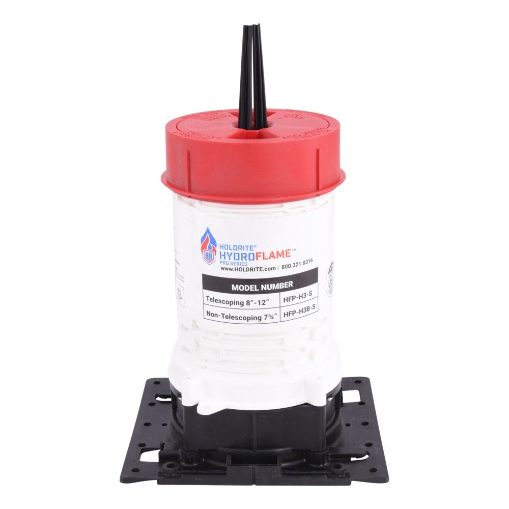 HoldRite HFP-H3B-S 3 in. ID HydroFlame Hollow Deck Sleeve with Water Seal and Adjustable Cap - 2