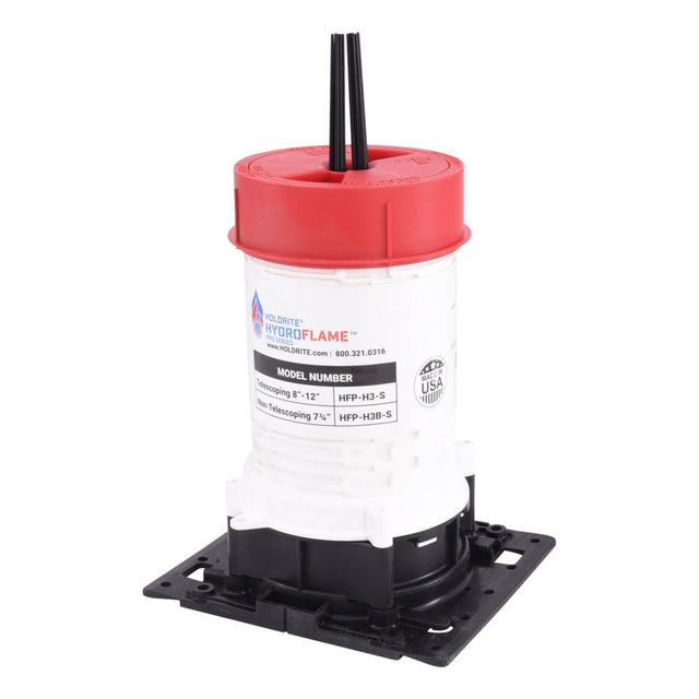 HoldRite HFP-H3B 3 in. ID 7-1/4 in. to 8 in. Tall HydroFlame Pro Hollow Sleeve with Adjustable Cap