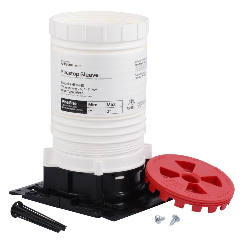 HoldRite HFP-H3 HydroFlame Hollow Telescoping Deck Sleeve 3 in ID 7-1/2 in to 11-3/4 in Tall - 2