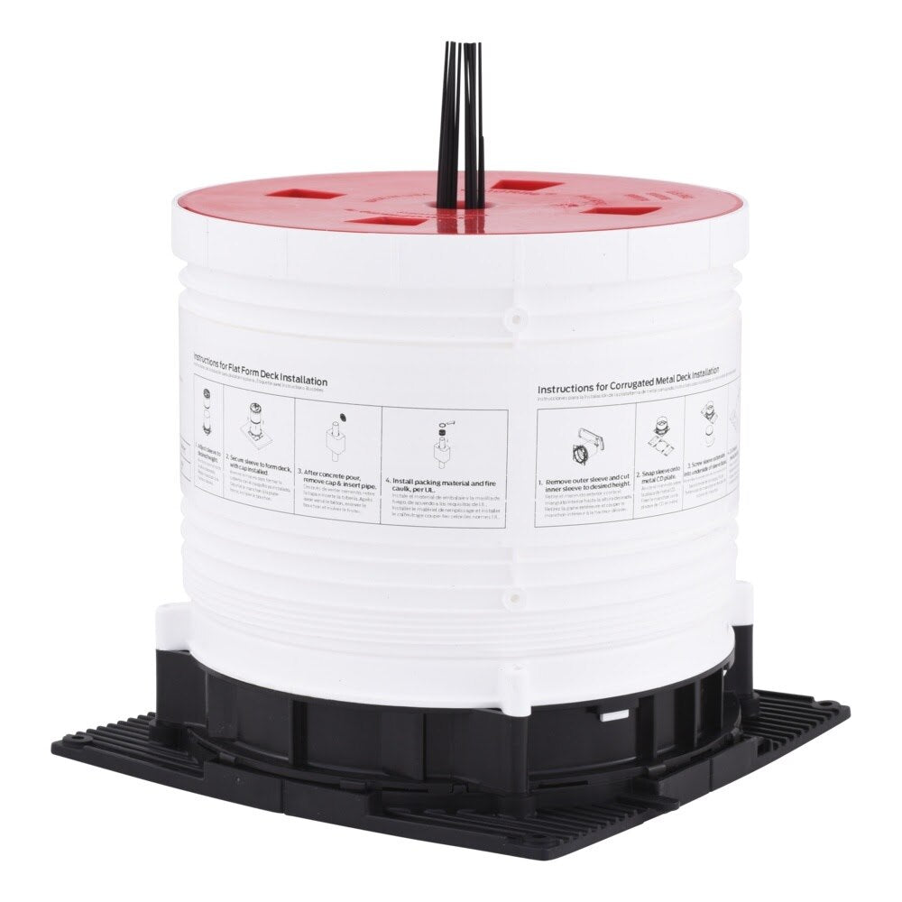 HoldRite HFP-H6-S 6 in. ID HydroFlame Pro Series Hollow Telescoping Deck Sleeve with Water Seal