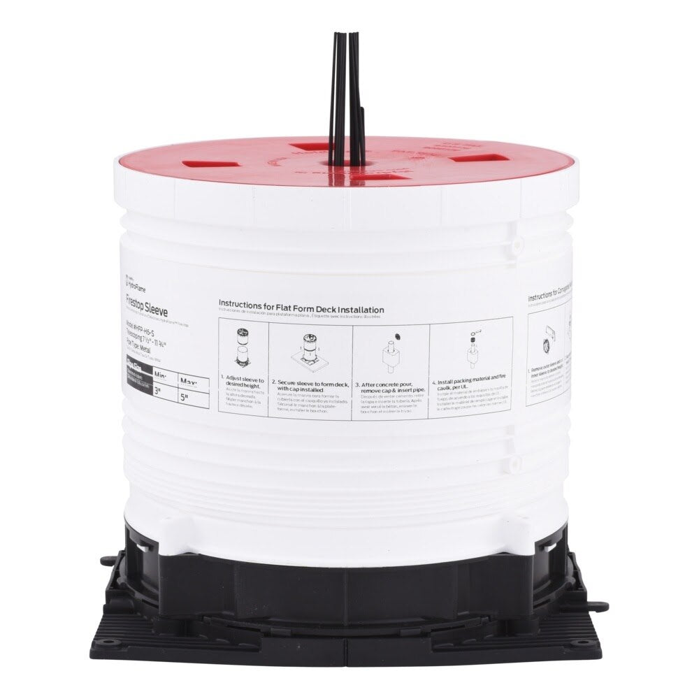HoldRite HFP-H6-S 6 in. ID HydroFlame Pro Series Hollow Telescoping Deck Sleeve with Water Seal - 2