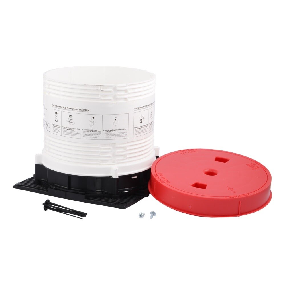 HoldRite HFP-H6B HydroFlame Hollow Deck Sleeve with Adjustable Cap 6 in. ID 7-1/4 in. to 8 in. Tall - 2