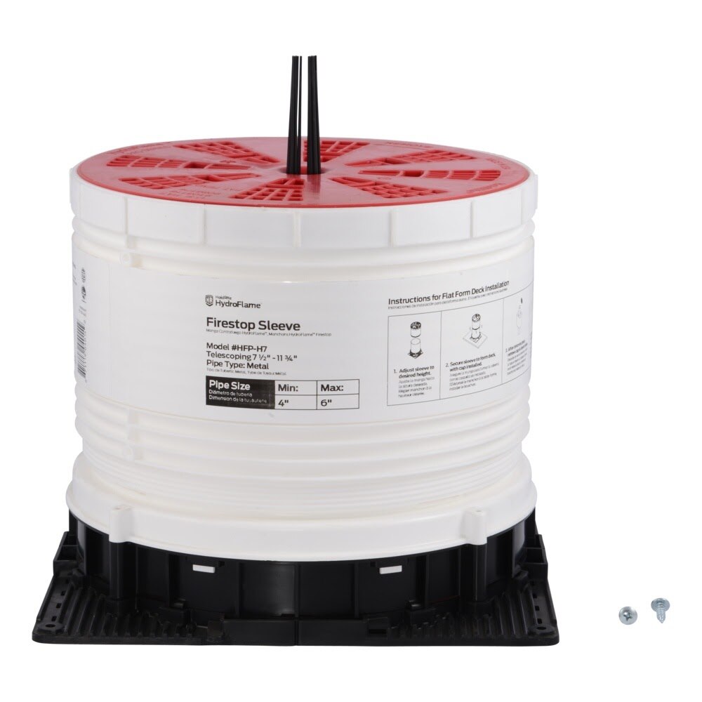 HoldRite HFP-H7 HydroFlame Pro Hollow Telescoping Deck Sleeve 7-1/2 in. ID 7-1/2 in. to 11-3/4 in. Tall - 3