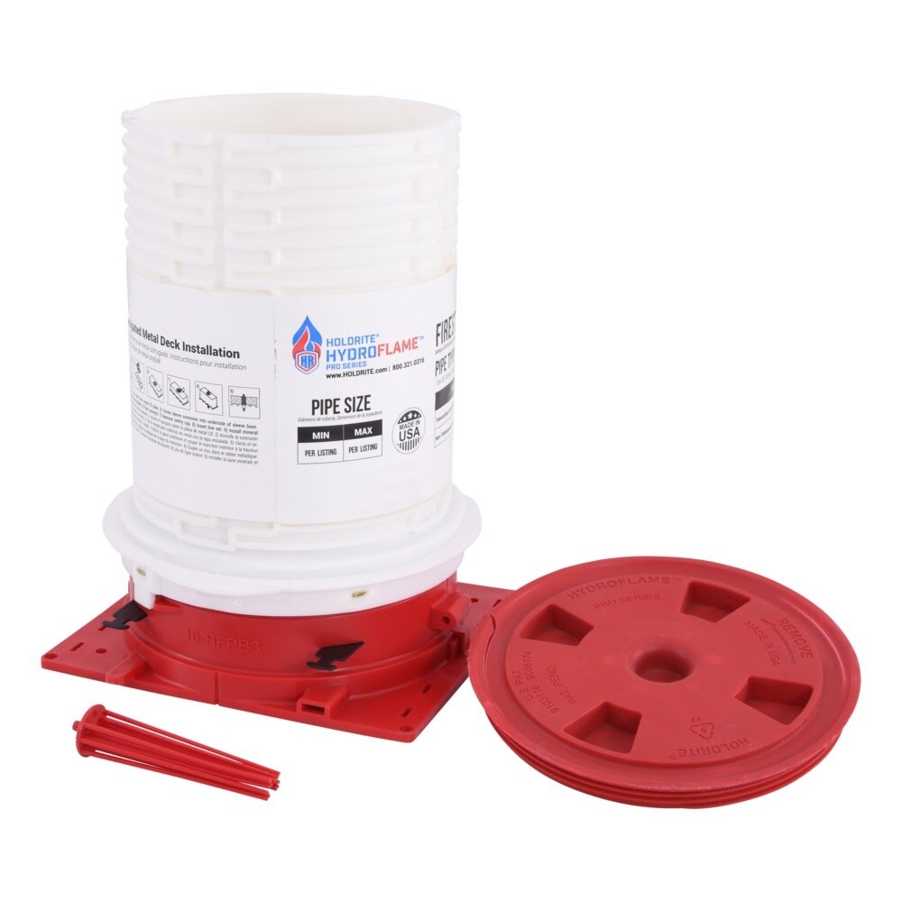 HoldRite HFP-LSP3 4 in. ID Firestop Line Set Telescoping Sleeve 7.5 in. to 11.75 in. Tall - 3