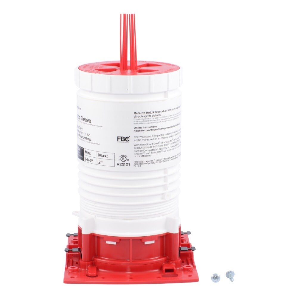 HoldRite HFP-P2 Telescoping Firestop Deck Sleeve for 1-1/4 in to 2 in Plastic or Metal Pipe - 2