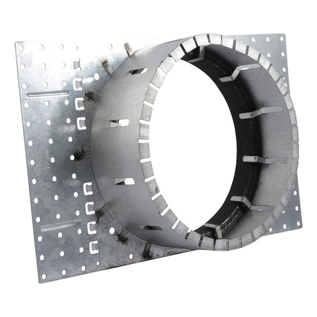 HoldRite HFPCD6-DC 18 Gauge HydroFlame Pro Corrugated Metal Deck Plate for Size 6 Firestop Sleeve