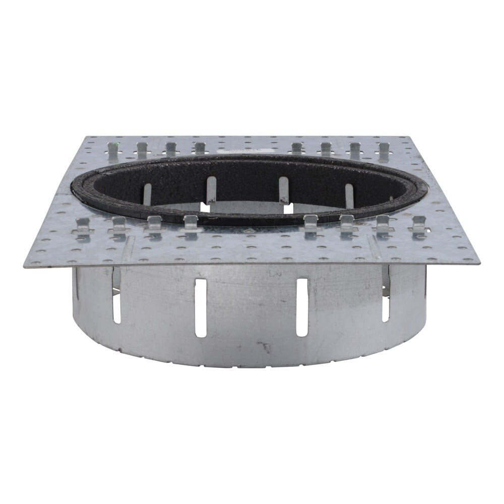 HoldRite HFPCD6-DC 18 Gauge HydroFlame Pro Corrugated Metal Deck Plate for Size 6 Firestop Sleeve - 2
