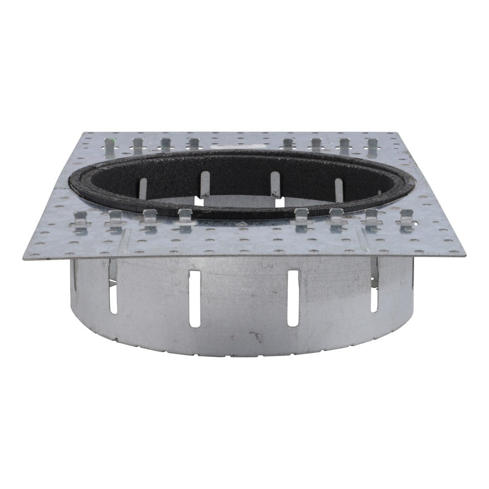 HoldRite HFPCD6-DC 18 Gauge HydroFlame Pro Corrugated Metal Deck Plate for Size 6 Firestop Sleeve - 2