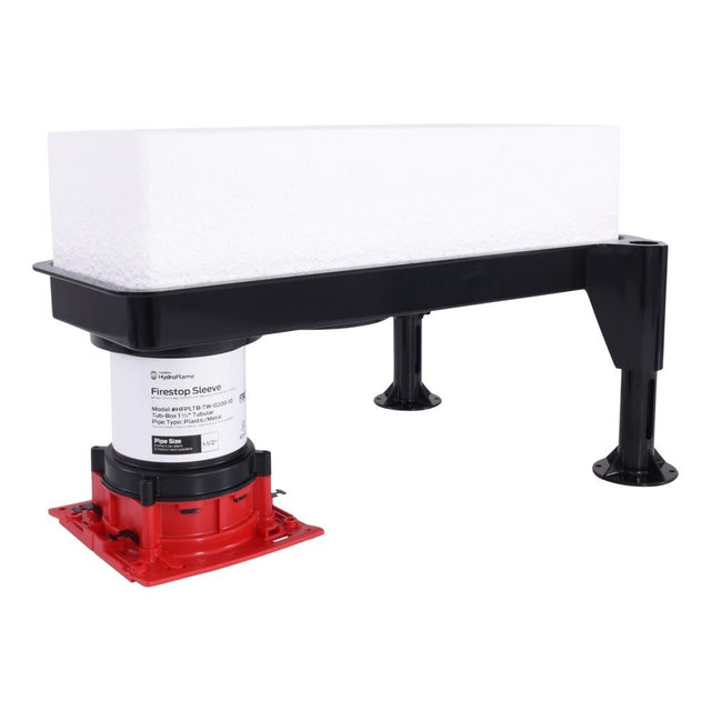 HoldRite HFPLTB-TW-0200-10 Firestop Long Tub Box 1-1-2 in OD Bathtub Drain 2 in Sleeve 10 in Tall