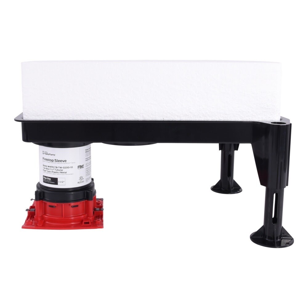 HoldRite HFPLTB-TW-0200-10 Firestop Long Tub Box 1-1-2 in OD Bathtub Drain 2 in Sleeve 10 in Tall - 2