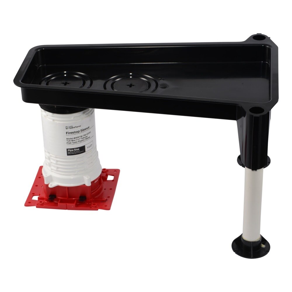 HoldRite HFPTB-TW-0200 HydroFlame Pro Tub Box 1-1-2 in OD Drain HFP-P2B Sleeve 10-1-2 in Tall - 3
