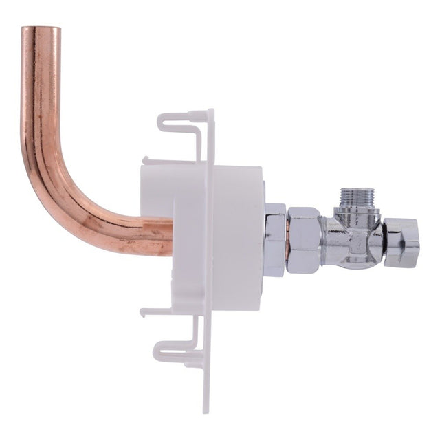 HoldRite HR-F-M-1 1/2 in. Copper x 3/8 in. Compression Fixture Outlet Box with Supply Valve