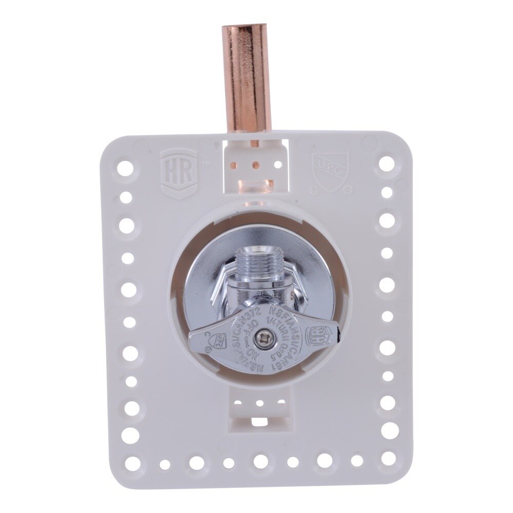 HoldRite HR-F-M-1 1/2 in. Copper x 3/8 in. Compression Fixture Outlet Box with Supply Valve - 3