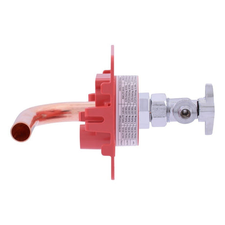 HoldRite HR-FR-M-0 1/2 in. Copper x 1/4 in. Compression Fire Rated Fixture Outlet Box with Valve