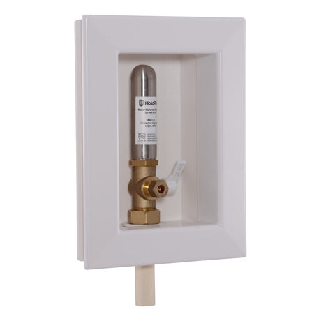 HoldRite HR-IMA-C-0 Ice Maker Outlet Box with Water Hammer Arrestor 1/2 in. CPVC x 1/4 in. Compression
