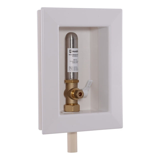 HoldRite HR-IMA-C-0 Ice Maker Outlet Box with Water Hammer Arrestor 1/2 in. CPVC x 1/4 in. Compression