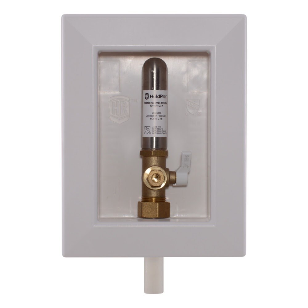 HoldRite HR-IMA-P-0 1/2 in. PEX x 1/4 in. Compression Ice Maker Box with Water Hammer Arrestor - 2