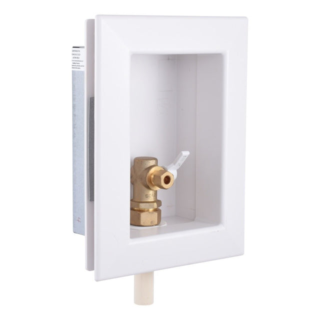 HoldRite HR-IMR-C-0 Fire Rated Ice Maker Outlet Box with 1/2 in CPVC x 1/4 in Compression Valve