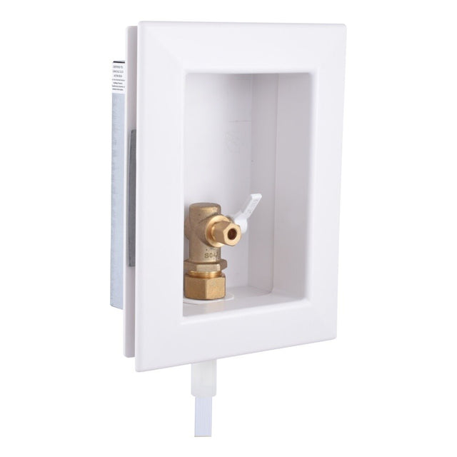 HoldRite HR-IMR-P-0 1/2 in. PEX x 1/4 in. Compression Fire Rated Ice Maker Outlet Box