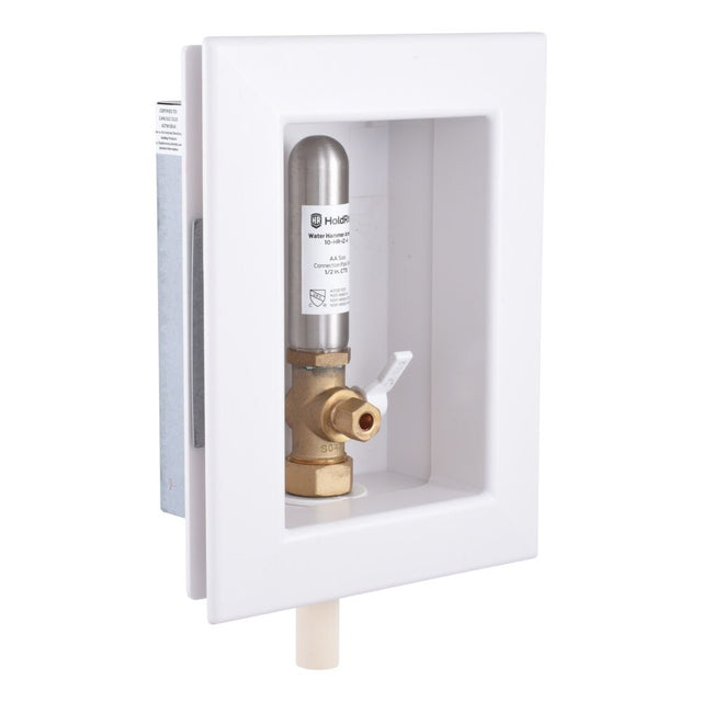 HoldRite HR-IMRA-C-0 Fire Rated Ice Maker Outlet Box with Water Hammer Arrestor CPVC 1/2 in. x 1/4 in. Compression