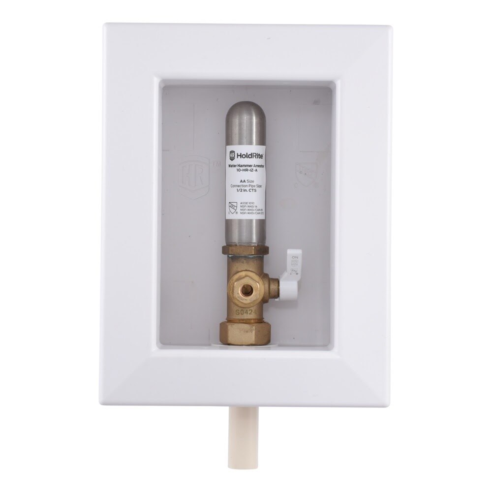 HoldRite HR-IMRA-C-0 Fire Rated Ice Maker Outlet Box with Water Hammer Arrestor CPVC 1/2 in. x 1/4 in. Compression - 2