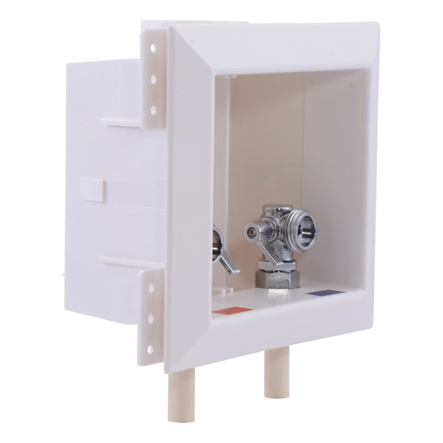 HoldRite HR-W-C 0.5 in. CPVC x 0.75 in. Male Hose Thread Non Fire Rated Washing Machine Outlet Box
