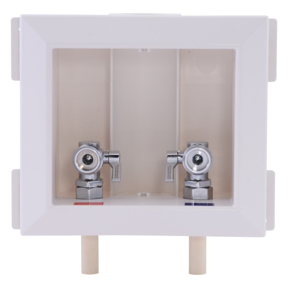 HoldRite HR-W-C 0.5 in. CPVC x 0.75 in. Male Hose Thread Non Fire Rated Washing Machine Outlet Box - 2