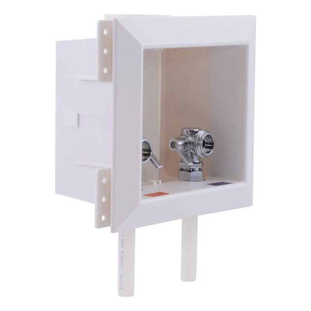 HoldRite HR-W-P 1/2 in. PEXA x 3/4 in. Male Hose Thread Non-Fire-Rated Washing Machine Outlet Box