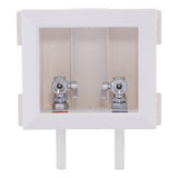 HoldRite HR-W-P 1/2 in. PEXA x 3/4 in. Male Hose Thread Non-Fire-Rated Washing Machine Outlet Box - 2