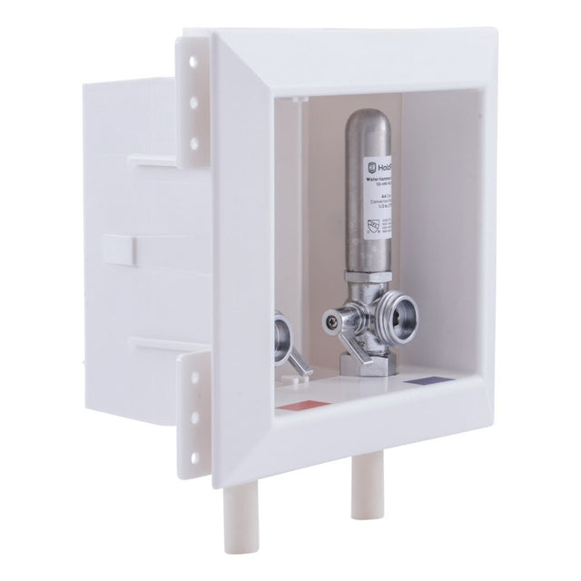 HoldRite HR-WA-C 1/2 in. CPVC Non Fire Rated Washing Machine Outlet Box with Water Hammer Arresters