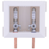 HoldRite HR-WA-M 1/2 in. Copper Non-Fire-Rated Washing Machine Outlet Box with Arrestors - 2