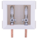 HoldRite HR-WA-M 1/2 in. Copper Non-Fire-Rated Washing Machine Outlet Box with Arrestors - 2