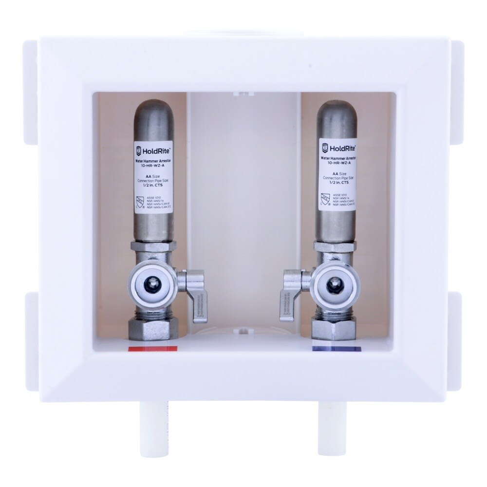 HoldRite HR-WA-P Non Fire Rated Washing Machine Outlet Box with Arresters for Half Inch PEXA - 2