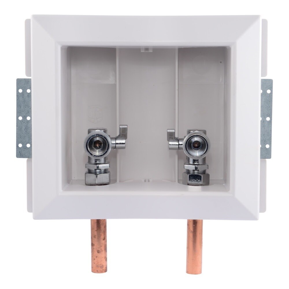 HoldRite HR-WR-M Fire Rated Washing Machine Outlet Box 1/2 in. Copper x 3/4 in. Male Hose Thread - 2