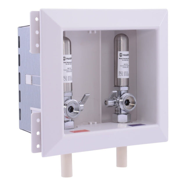 HoldRite HR-WRA-C Fire Rated Washing Machine Outlet Box with Water Hammer Arrestors for 1/2 in. CPVC