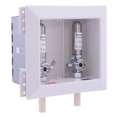 HoldRite HR-WRA-C Fire Rated Washing Machine Outlet Box with Water Hammer Arrestors for 1/2 in. CPVC