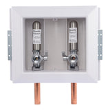 HoldRite HR-WRA-M 1/2 in. Copper x 3/4 in. Male Hose Thread Fire Rated Washing Machine Outlet Box with Water Hammer Arrestors - 2